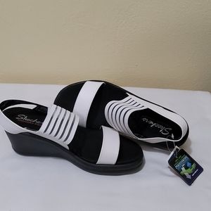 Sketches memory form wedge sandals